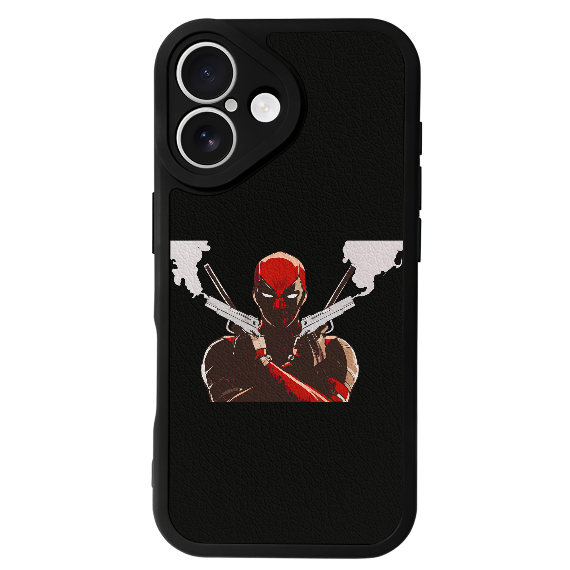 （画像用） Deadpool デッドプール 【iPhone 16シリーズ対応】シリコンスマホケース（レザー調） 材質：シリコン
